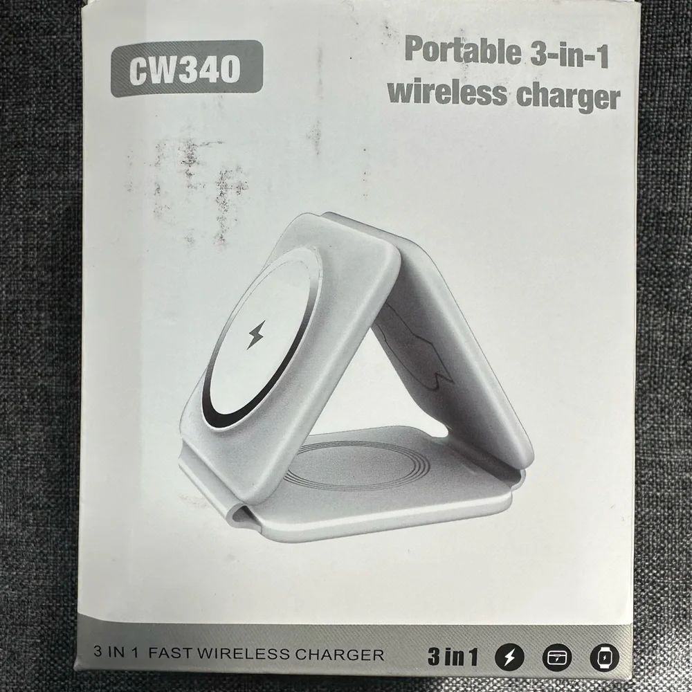 Portable 3-in-1 Fast Wireless Charger